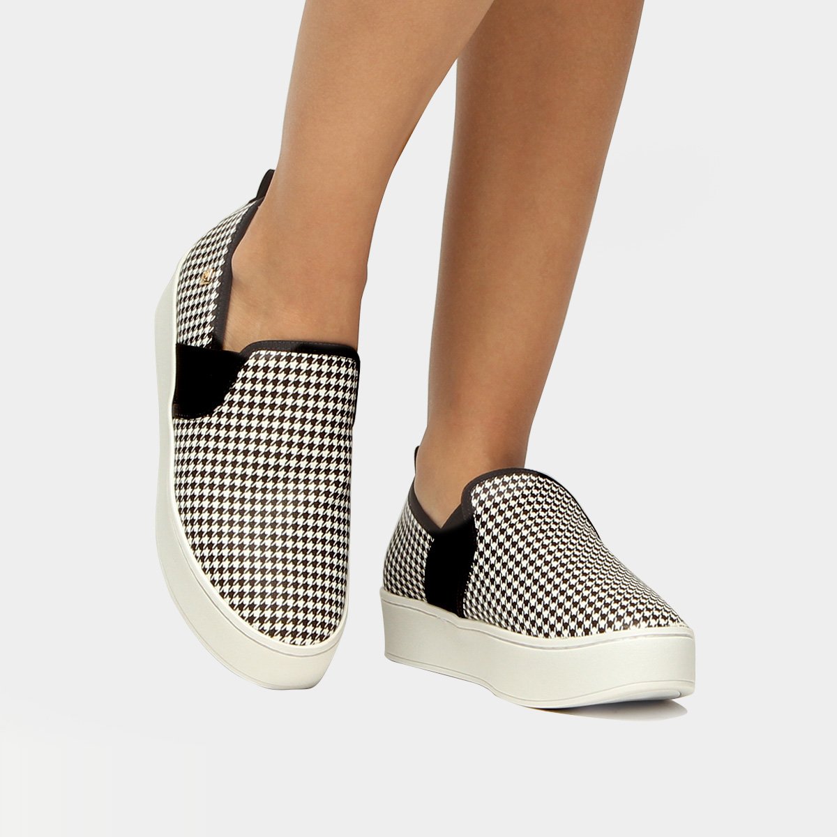 Slip On Loucos \u0026 Santos Flatform - Preto+Branco | Netshoes